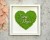 weselne podziękowania dla Rodziców, zielone serce mech, biała ramka