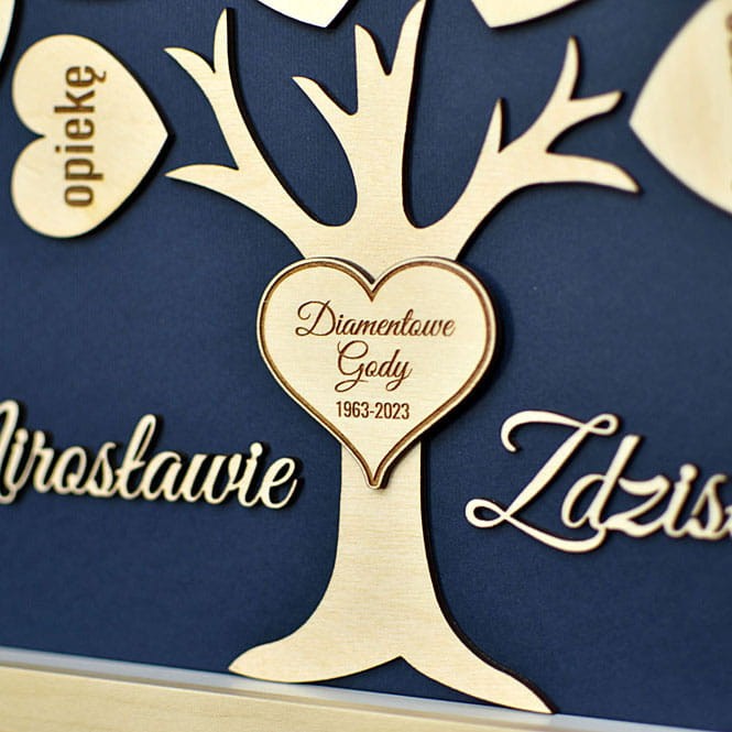 50 lat małżeństwa prezent od dzieci wnuków drzewko z imionami